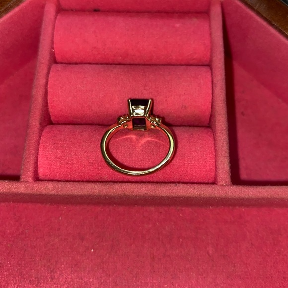 Genuine Amethyst and Diamond Ring - Picture 6 of 6